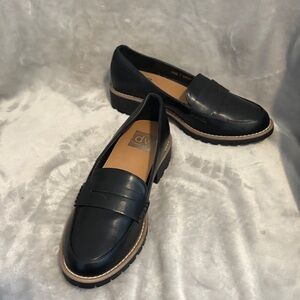 Dolce Vita Black Leather Loafers for Women